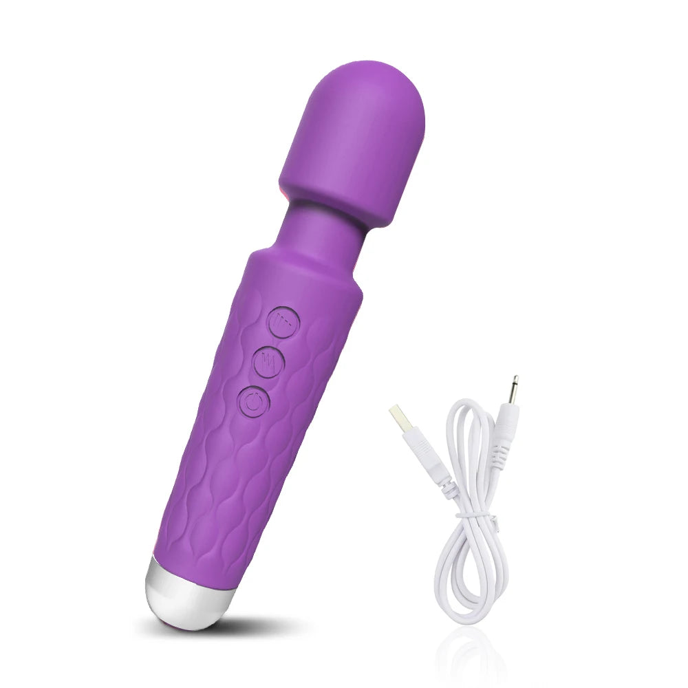 Vibromasseur AV puissant type baguette magique, stimulateur du clitoris, masseur du point G, sextoy pour femmes, produit érotique adulte féminin.