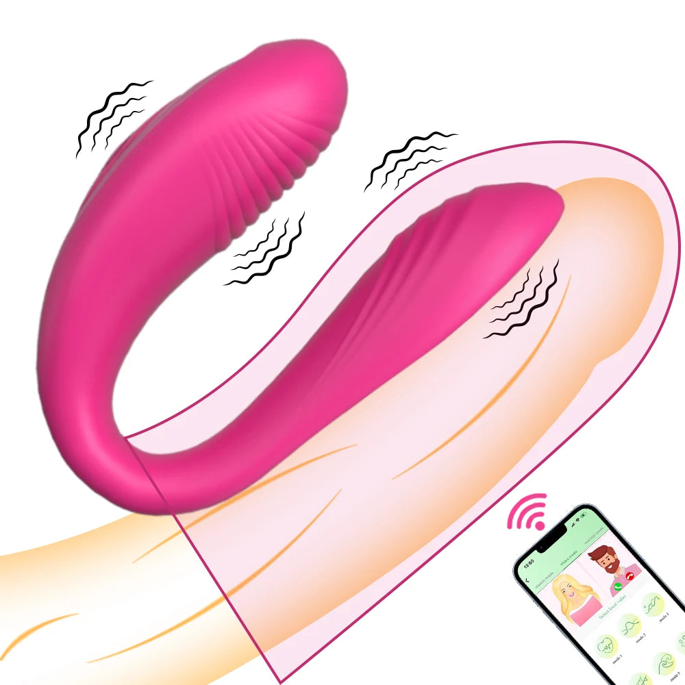Sextoy adulte pour femmes : godemichet vibrant, double pénétration, stimulation vaginale et clitoridienne, point G, jouet sexuel pour couples.