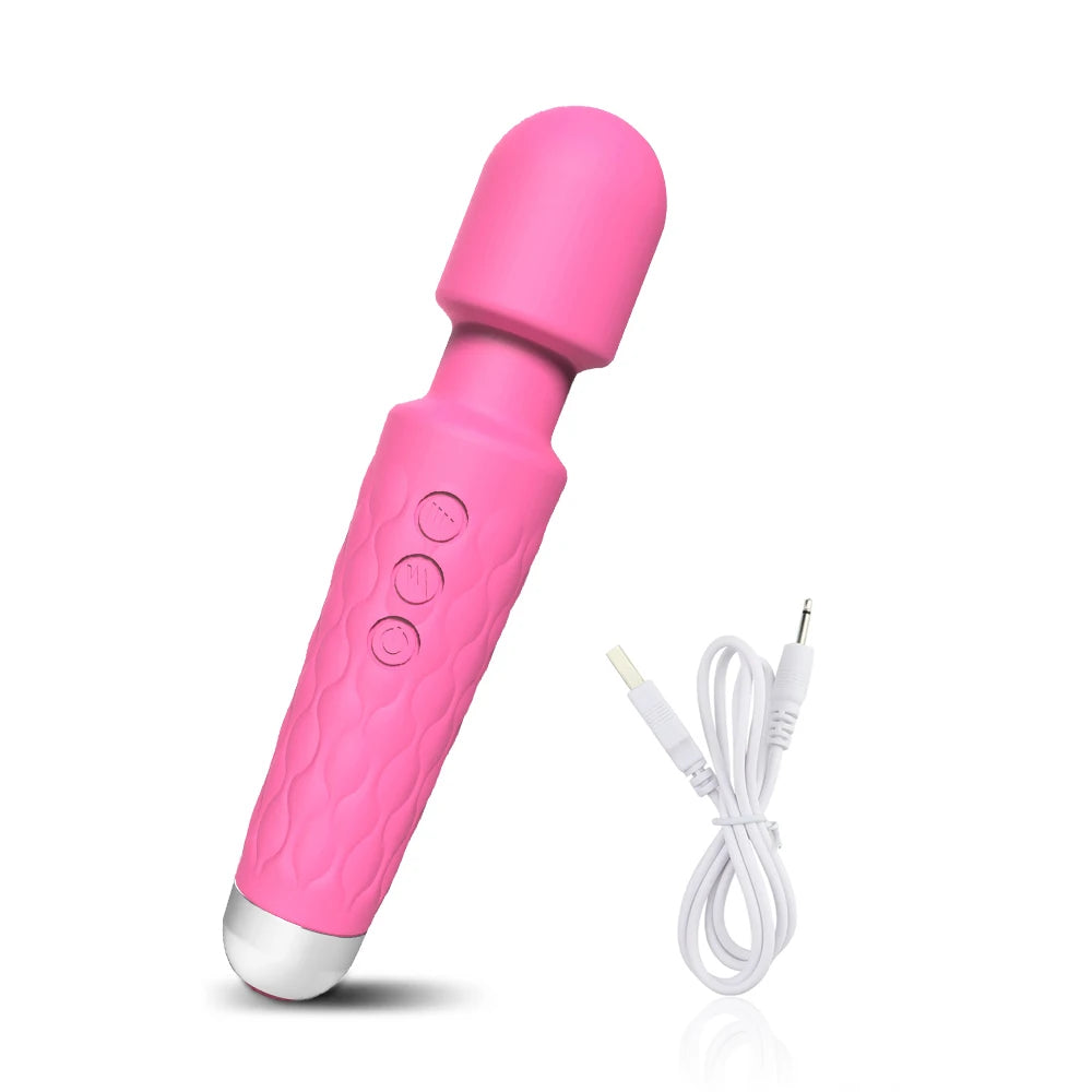 Vibromasseur AV puissant type baguette magique, stimulateur du clitoris, masseur du point G, sextoy pour femmes, produit érotique adulte féminin.