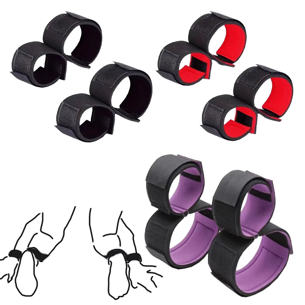 Accessoires BDSM pour femmes : menottes, matériel de bondage pour couples, jeux adultes érotiques, dispositifs de restriction et sangles de positionnement.