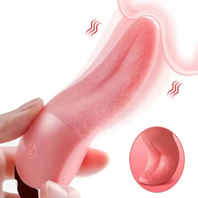 Sextoy vibromasseur avec stimulation par langue léchante pour tétons et clitoris, vibrations pour femmes et couples, jouet adulte sexy, vibromasseur féminin.
