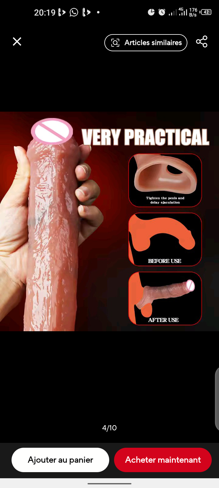 Manchon de pénis pour homme, extension d'agrandissement du pénis